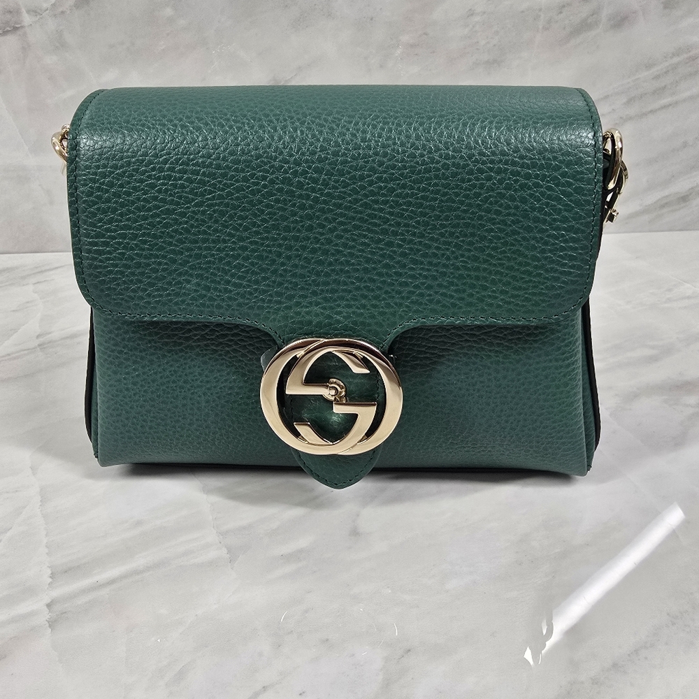 Gucci Green Leather Crossbody Bag - Picture 4 of 15